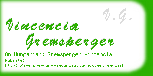 vincencia gremsperger business card